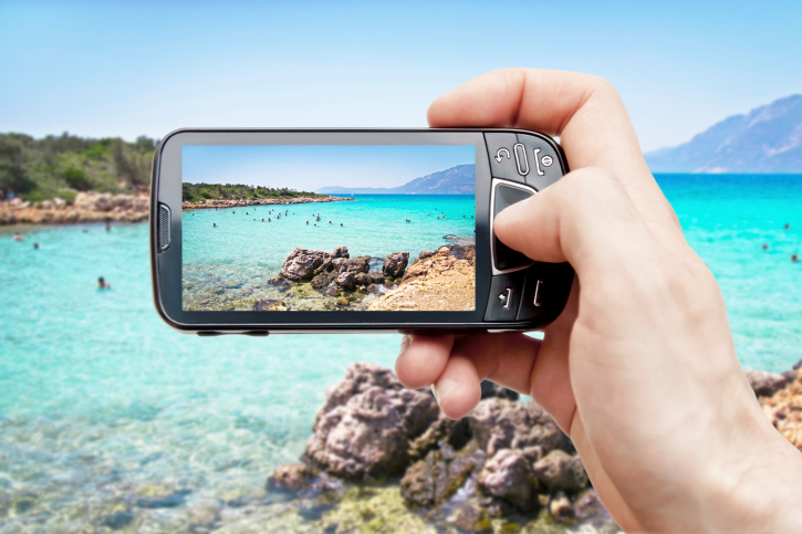 smartphone op vakantie