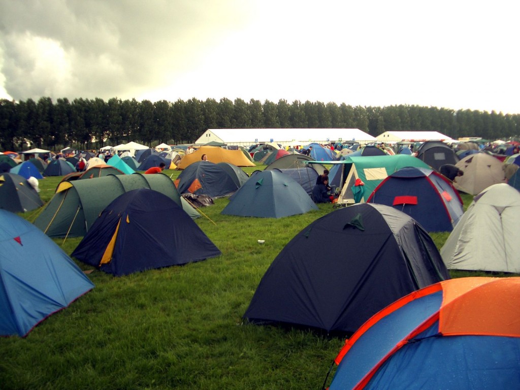 Kamperen in tent